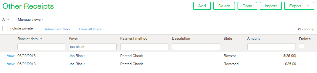 Correcting Errors in Sage Intacct - Other Receipts Reversed