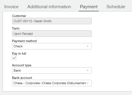Simplified Recurring Billing - Recurring Invoice Check Payment