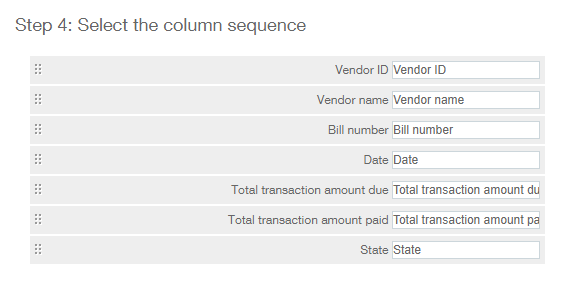 Unpaid Bills Dashboard Column Order